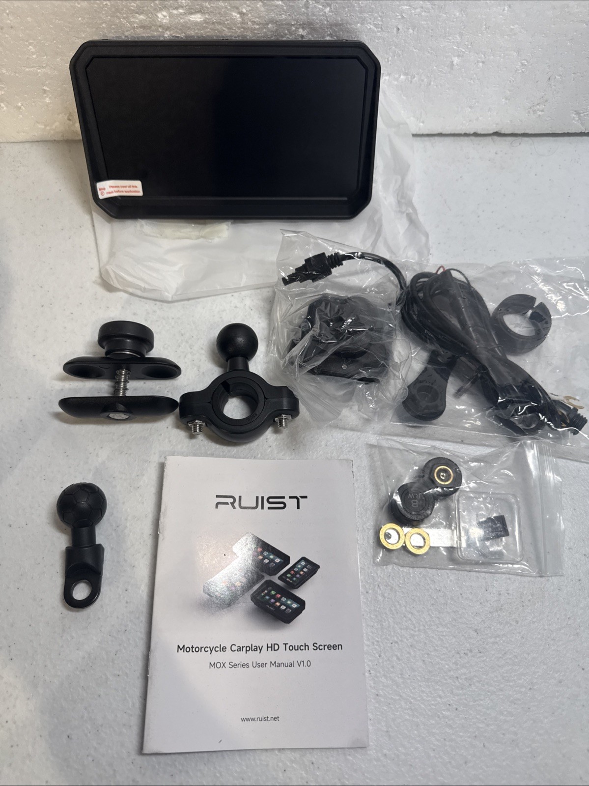 RUIST MOX68 Motorcycle CarPlay Android Auto HD Touchscreen GPS
