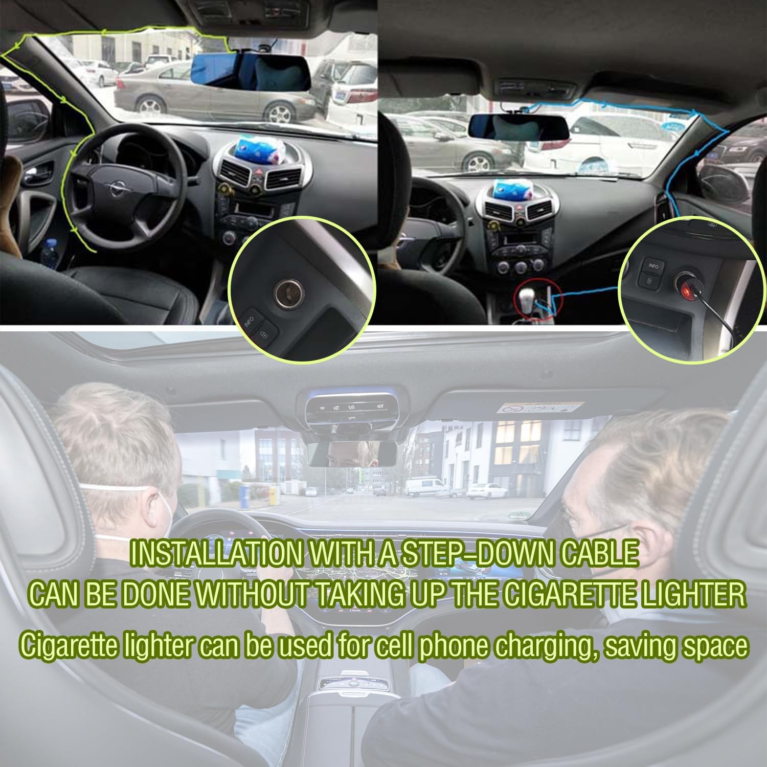 9.68Ft USB C Dash Cam Hardwire Kit – 12V-30V to 5V 2.5A Car Dash Camera Charg…