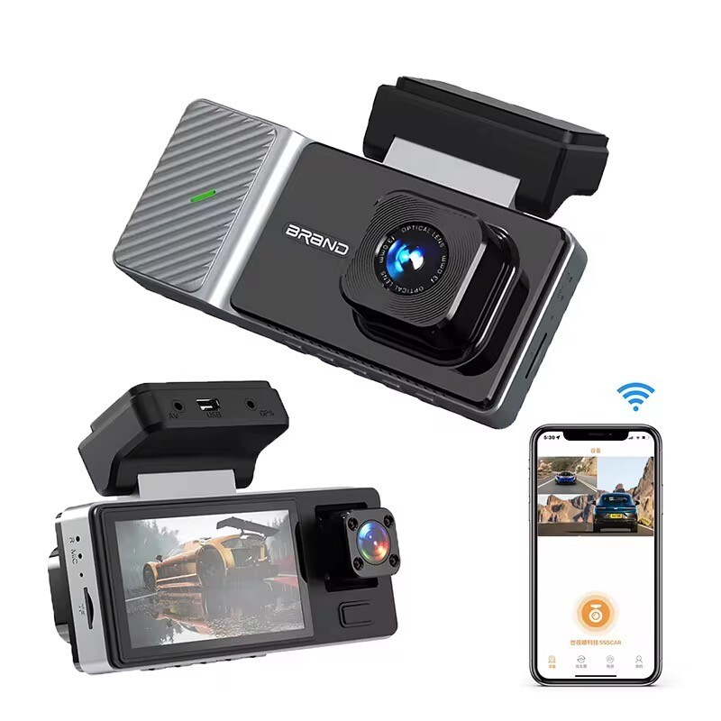 3 channels front, inside and rear cameras, 1080 P Full HD Wi-Fi Camera+32 GB TF