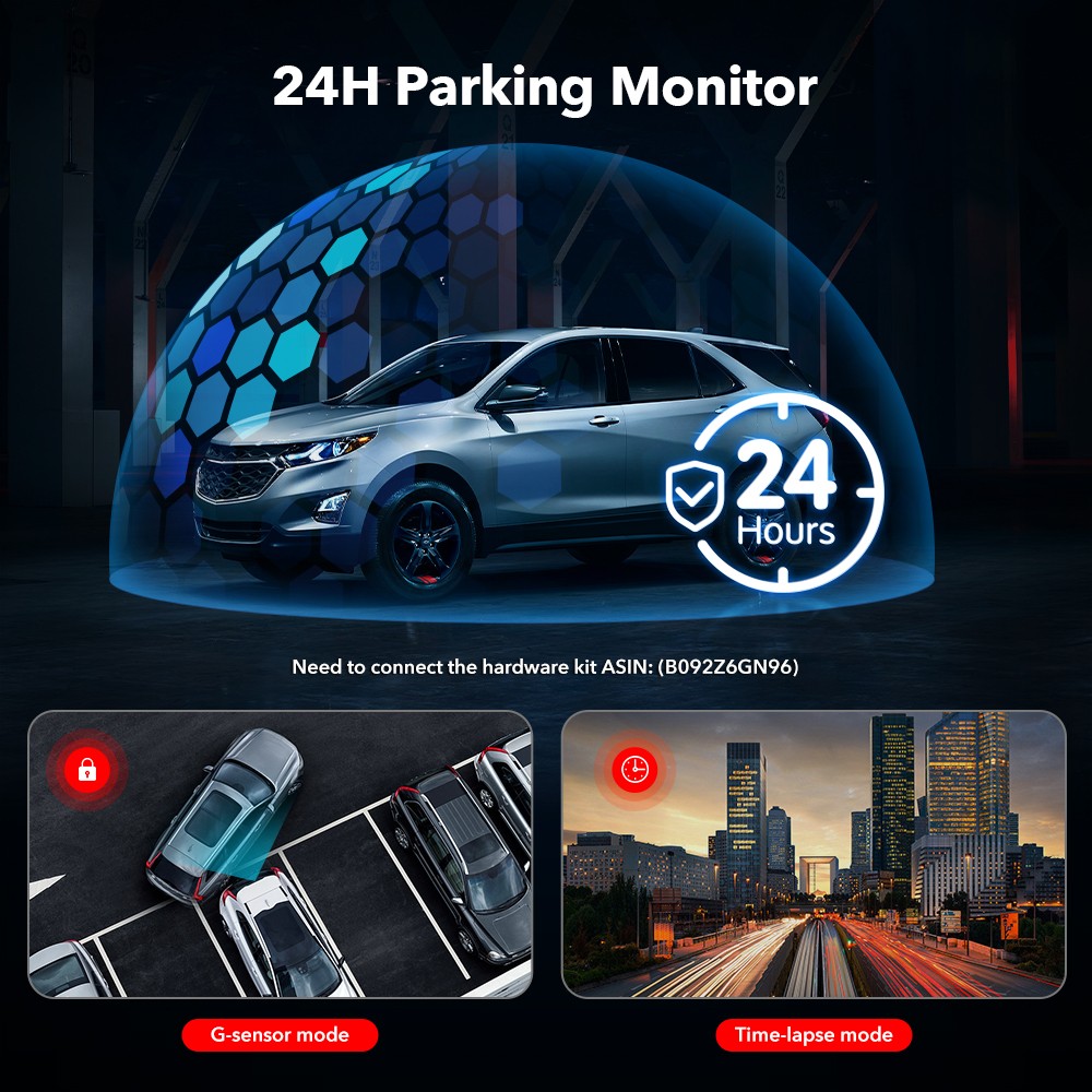 REDTIGER 4K Dash Cam 32GB SD Card Front and Rear Dual Dash Camera WIFI&GPS