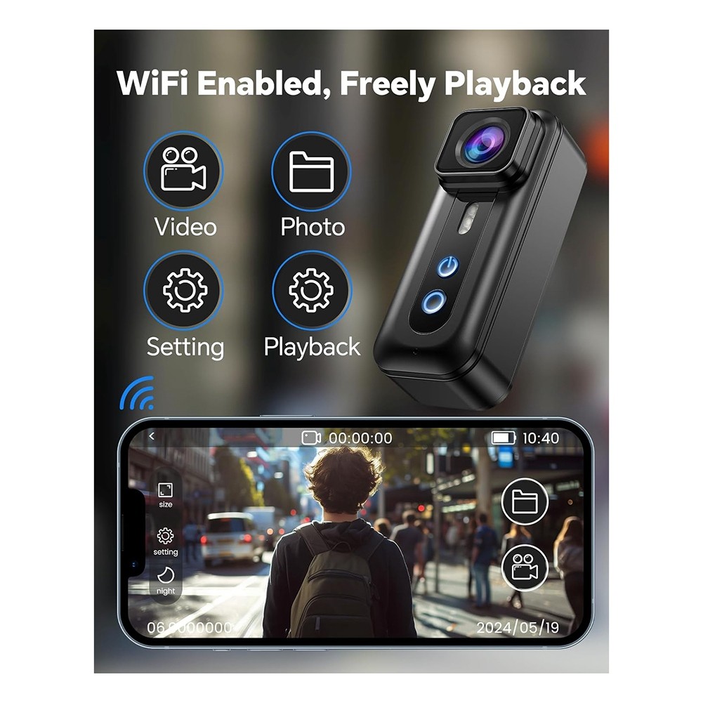 1080P Body Camera,Video Recording Dash Camera, Small and Compact, Bike6413