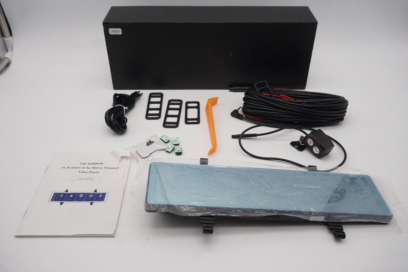 T86 11.26in Car Mirror Video Player Camera Mounted Dash Cam