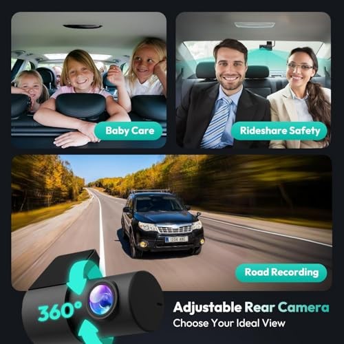 4K+2K Dual Dash Cam Front and Rear, Dashcam with Voice Control, STARVIS, ADAS