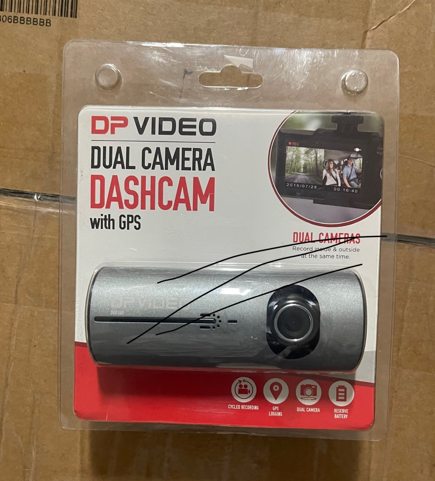 DP Audio Video DVR140 Dual DashCam with GPS