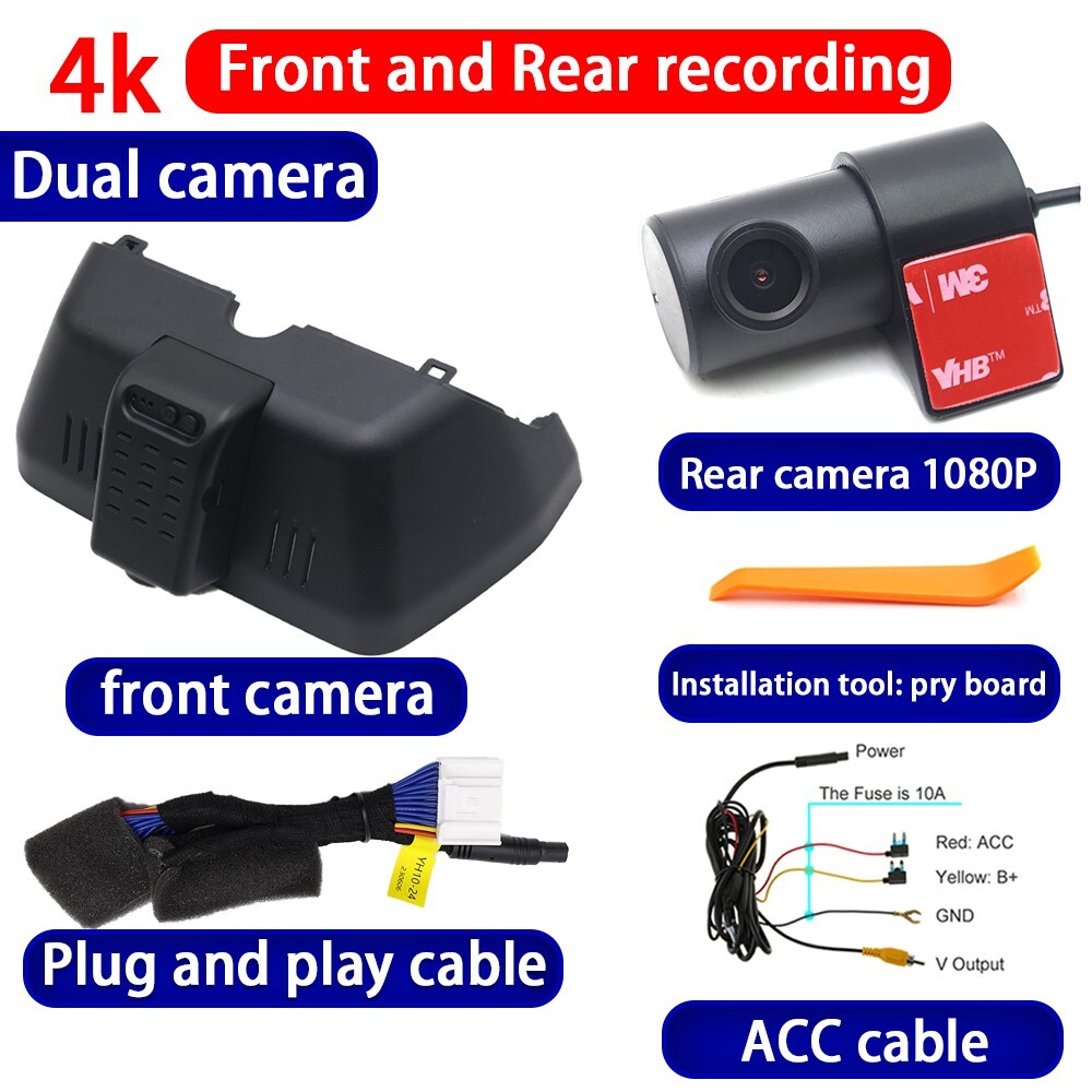 4K HD Wifi DVR Dash Cam Camera For Lexus GX 550 550h GX550 GX550h J250 2024 2025