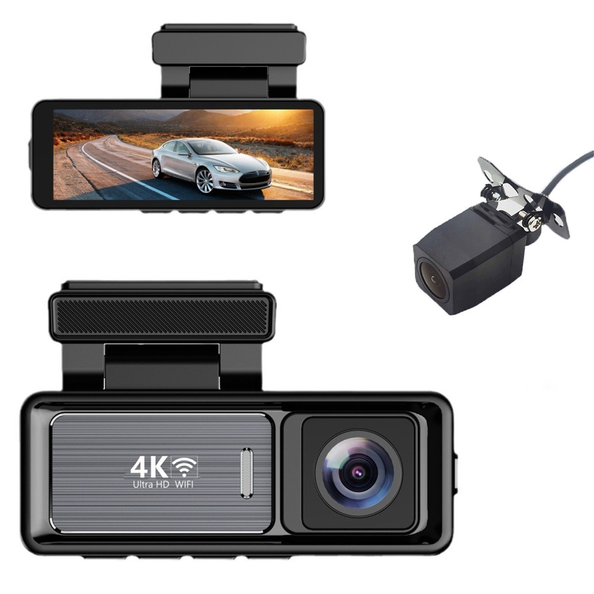 Ultra-clear 4K Dash Camera Front and Rear 4K Dash Cam With WiFi&GPS