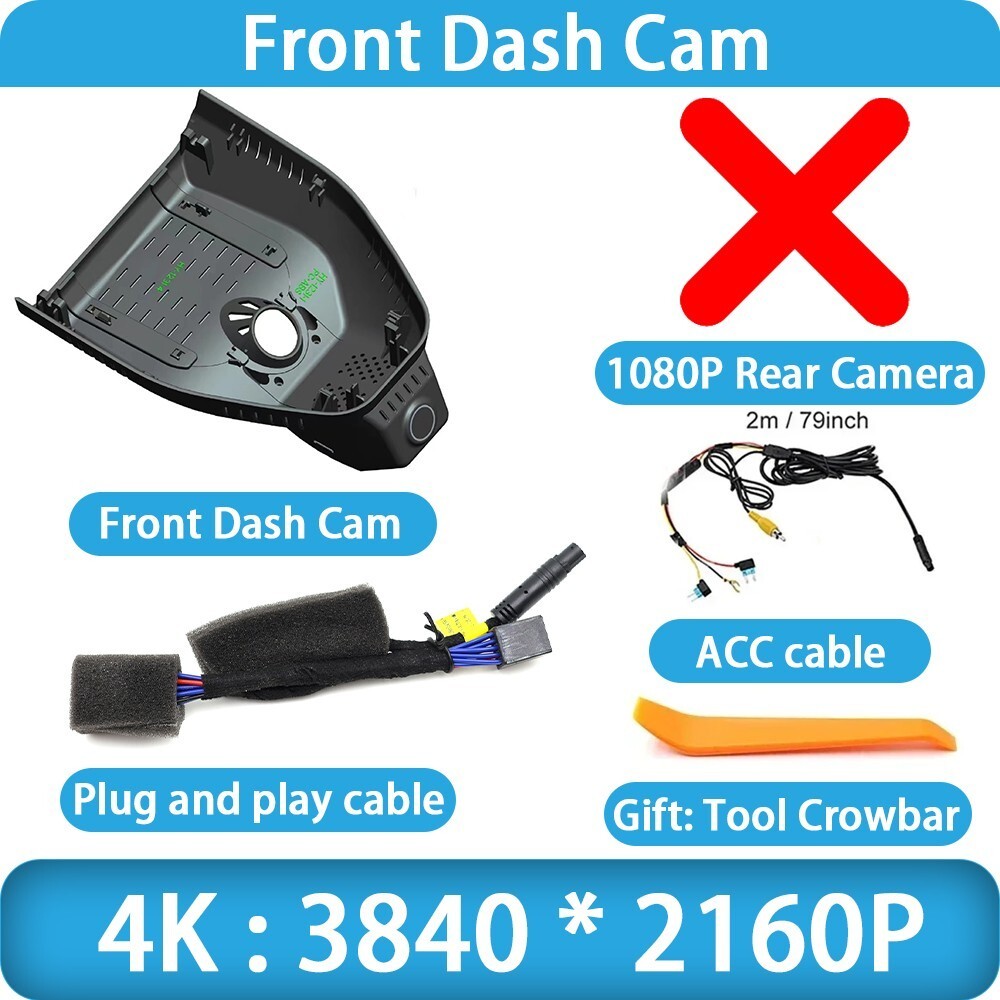 4K 2160P Wifi DVR Dash Cam Camera for Chevrolet Equinox 4th Generation 2024-2026