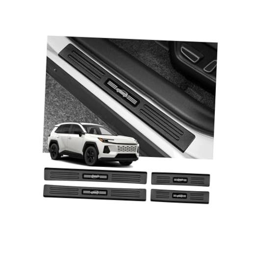 4PCS Door Sill Protector LE SE XLE XSE Limited Hybrid for Toyota 2026 RAV4