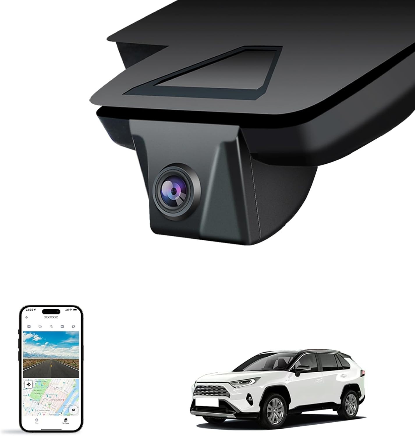 Front 4K Dash Cam for 2019-2021 Toyota RAV4 LE Limited Premium XLE TRD, 64G Card