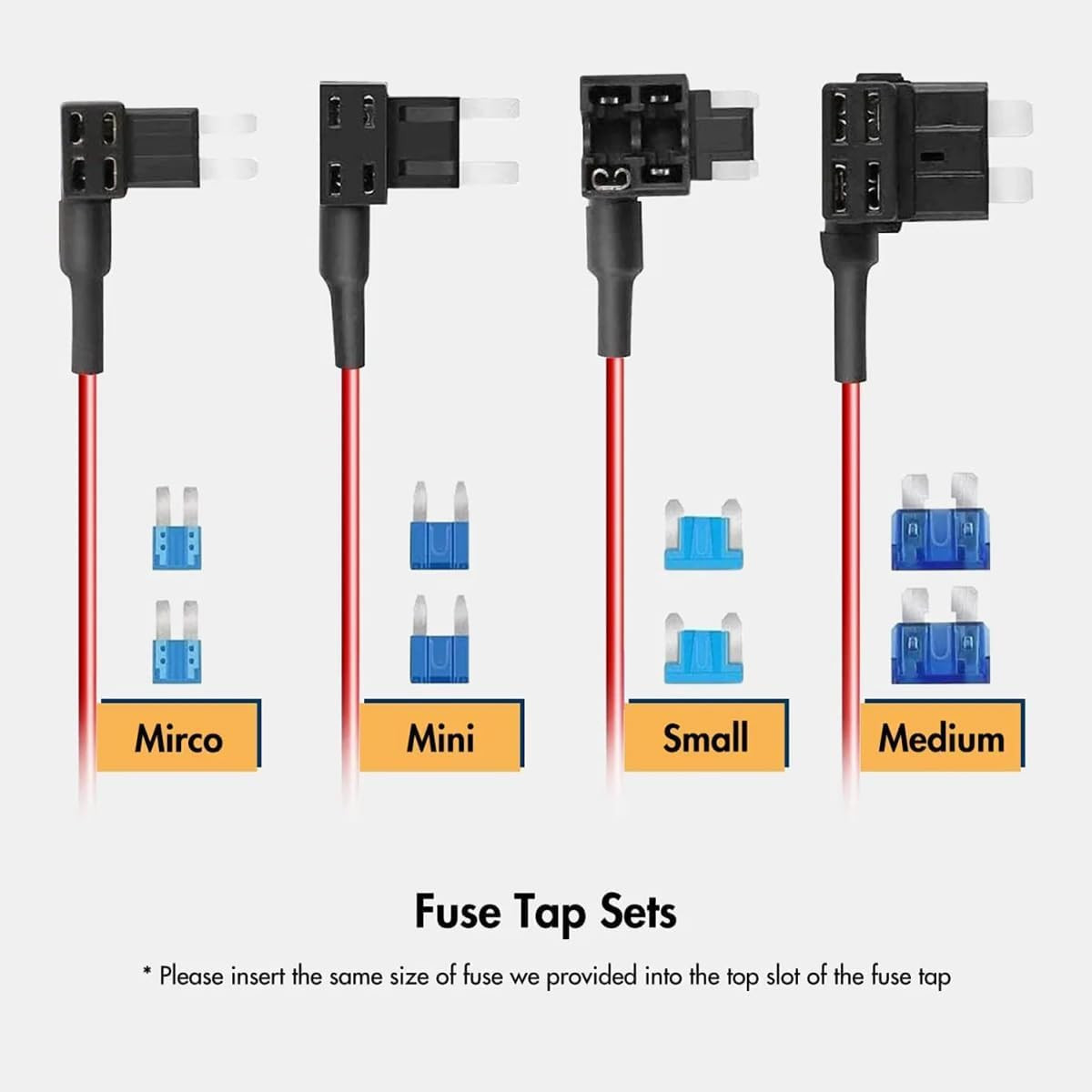 USB C 4A Acc Hardwire Kit 11.48Ft for All Dash Cams, Converting 12V-24V to 5V,