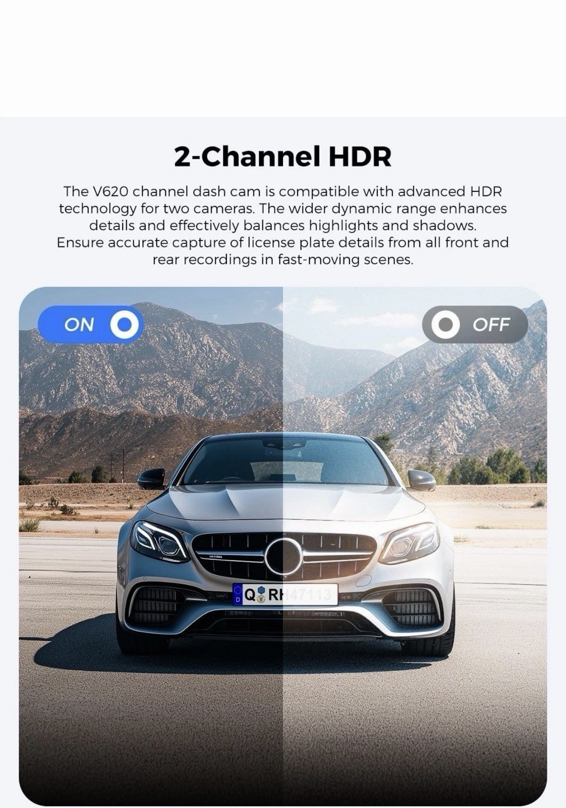 Jzones V620 4K Ultra HD Dash Cam with WiFi GPS Night Vision Car Dash Camera New
