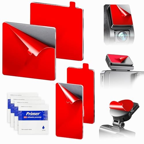 4-Pack Double-Sided Adhesive Pads for Dash Cam Mount – Heat-Resistant High