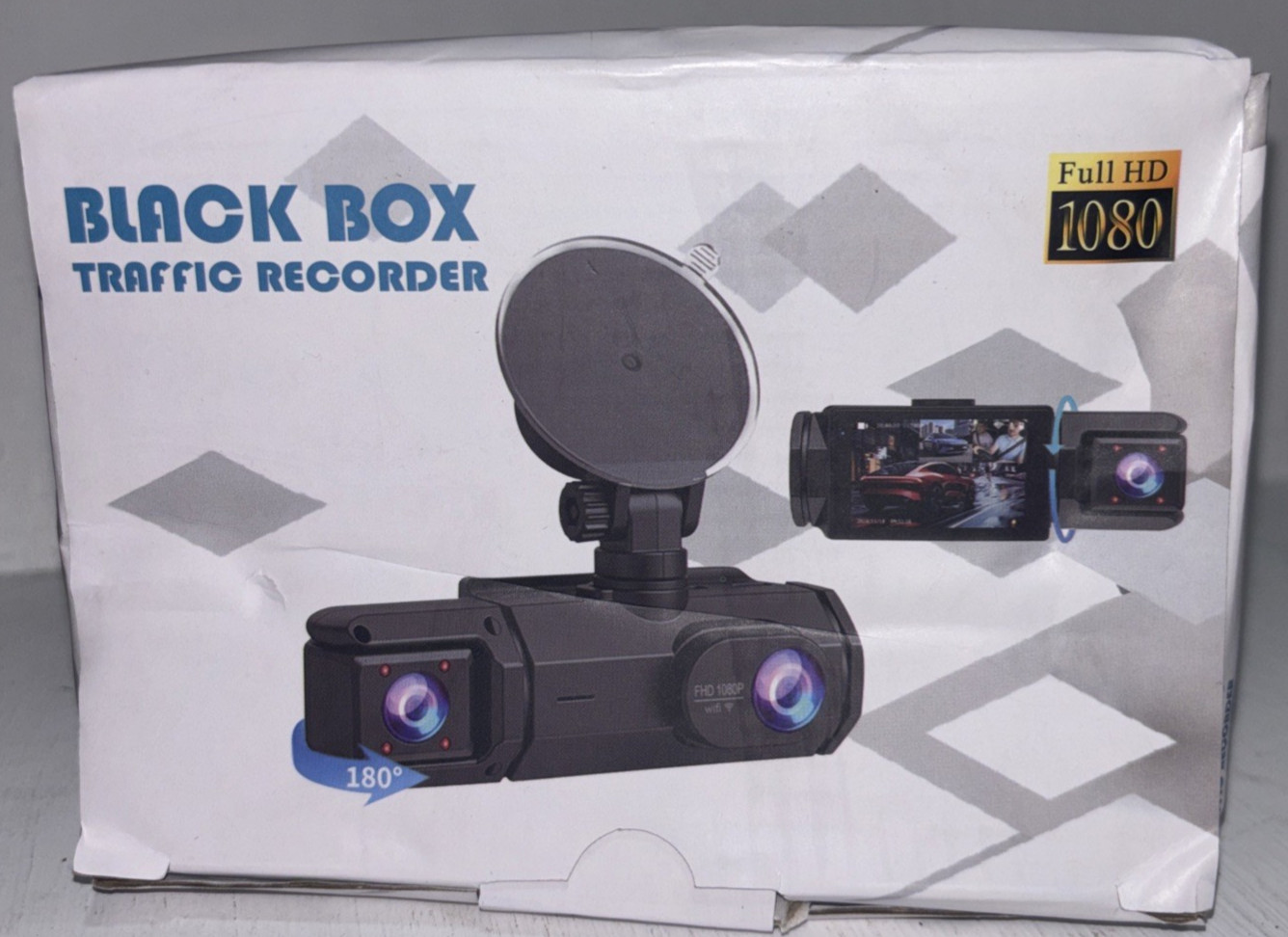 Black Box 1080p Traffic Recorder Rearview Mirror Dual Channel Recorder