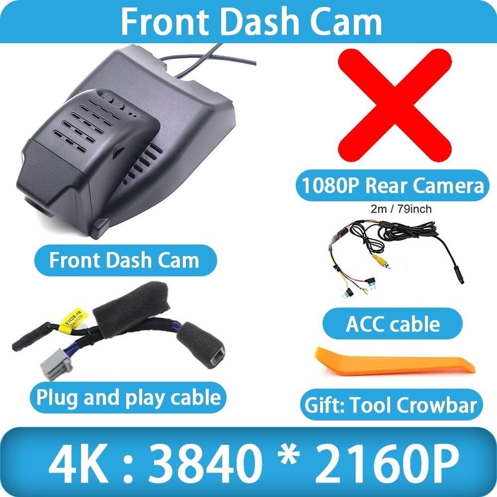 Plug and Play UHD 4K DVR Dash Cam Camera for Honda Odyssey RC1 RC2 RC4 2018-2023
