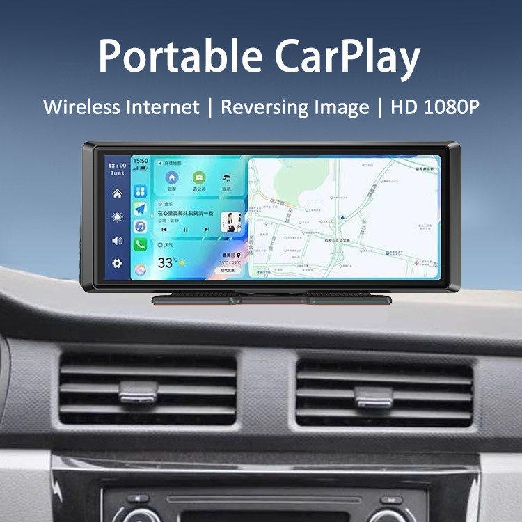2025 Wireless Carplay Android Auto Screen for Car 8.1″ IPS Portable Touch Screen