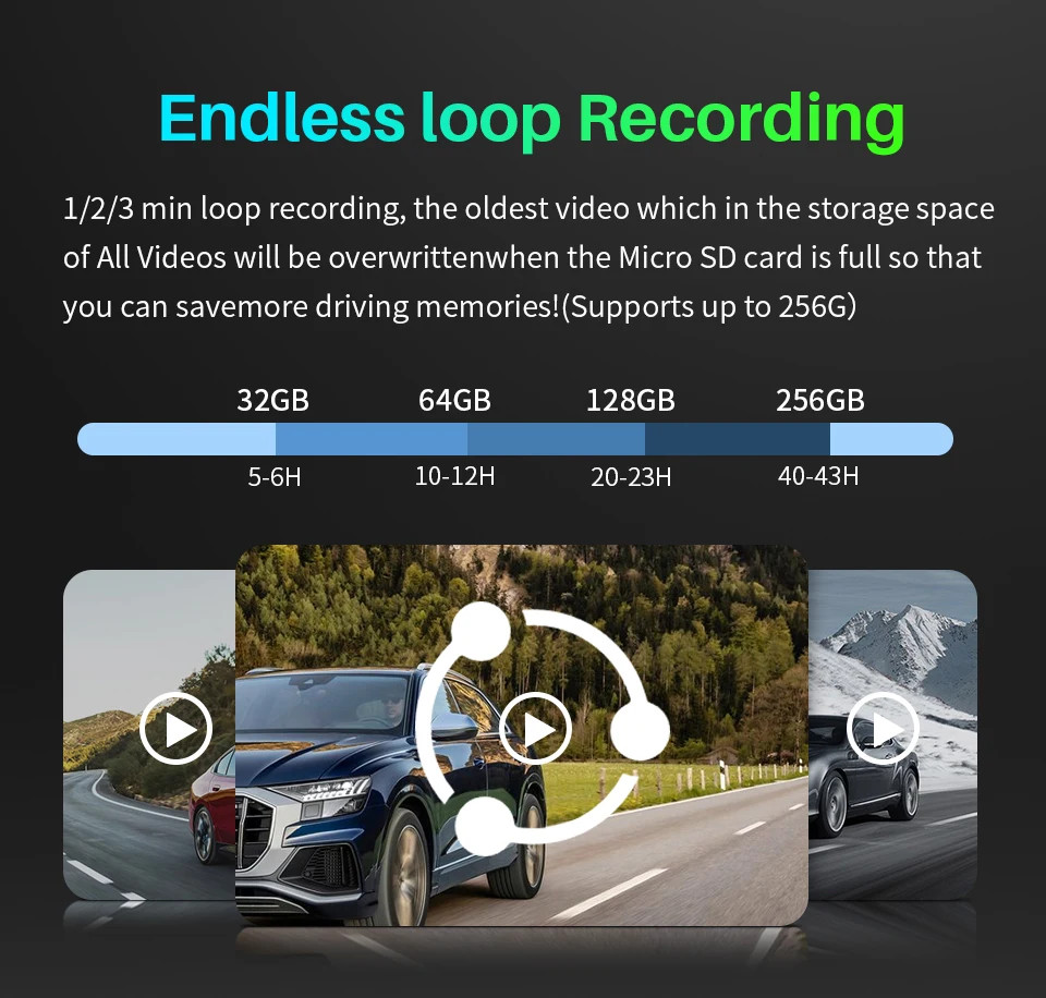 2K MINI 3 Pro Cameras for Car DVR Tiny Dash Cam 24 Parking Auto Video Recorder