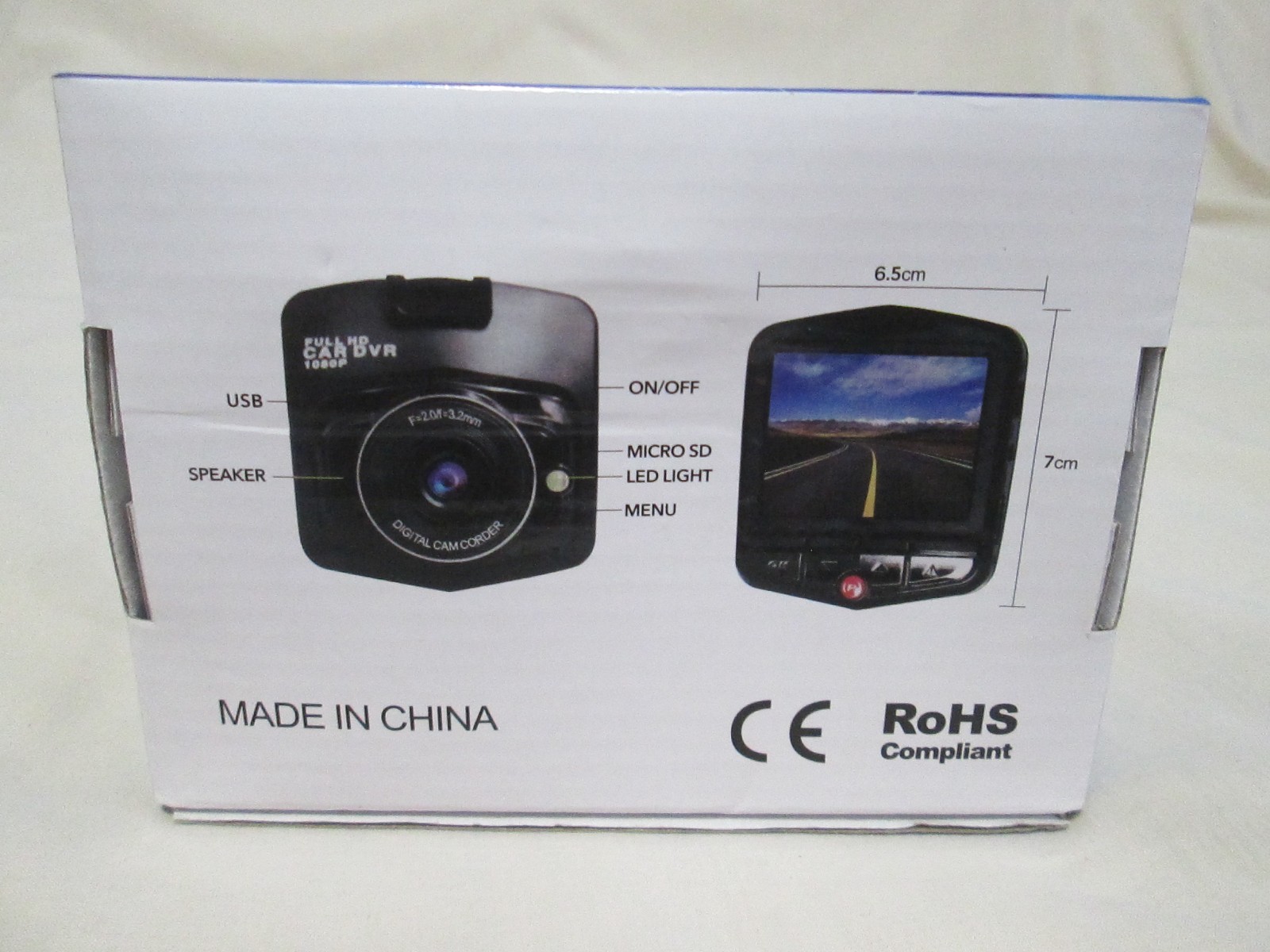 HD 1080p CAR DVC Dash Cam w/Night Vision New open box