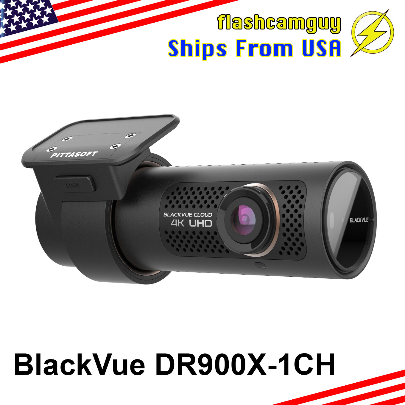 [In Stock] BlackVue DR900X-1CH 4K UHD Cloud Wi-Fi GPS 64GB + Hardwire Cable