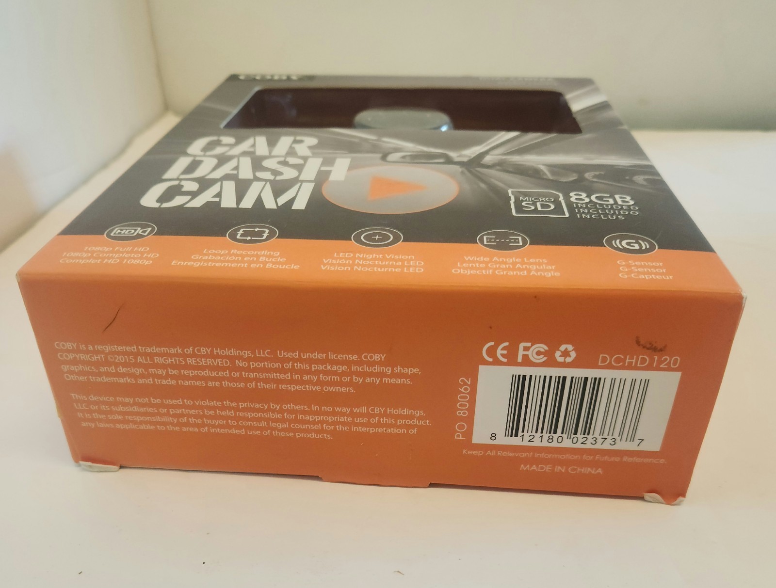 COBY Car Dash Cam HDDCHD-120 NEW!