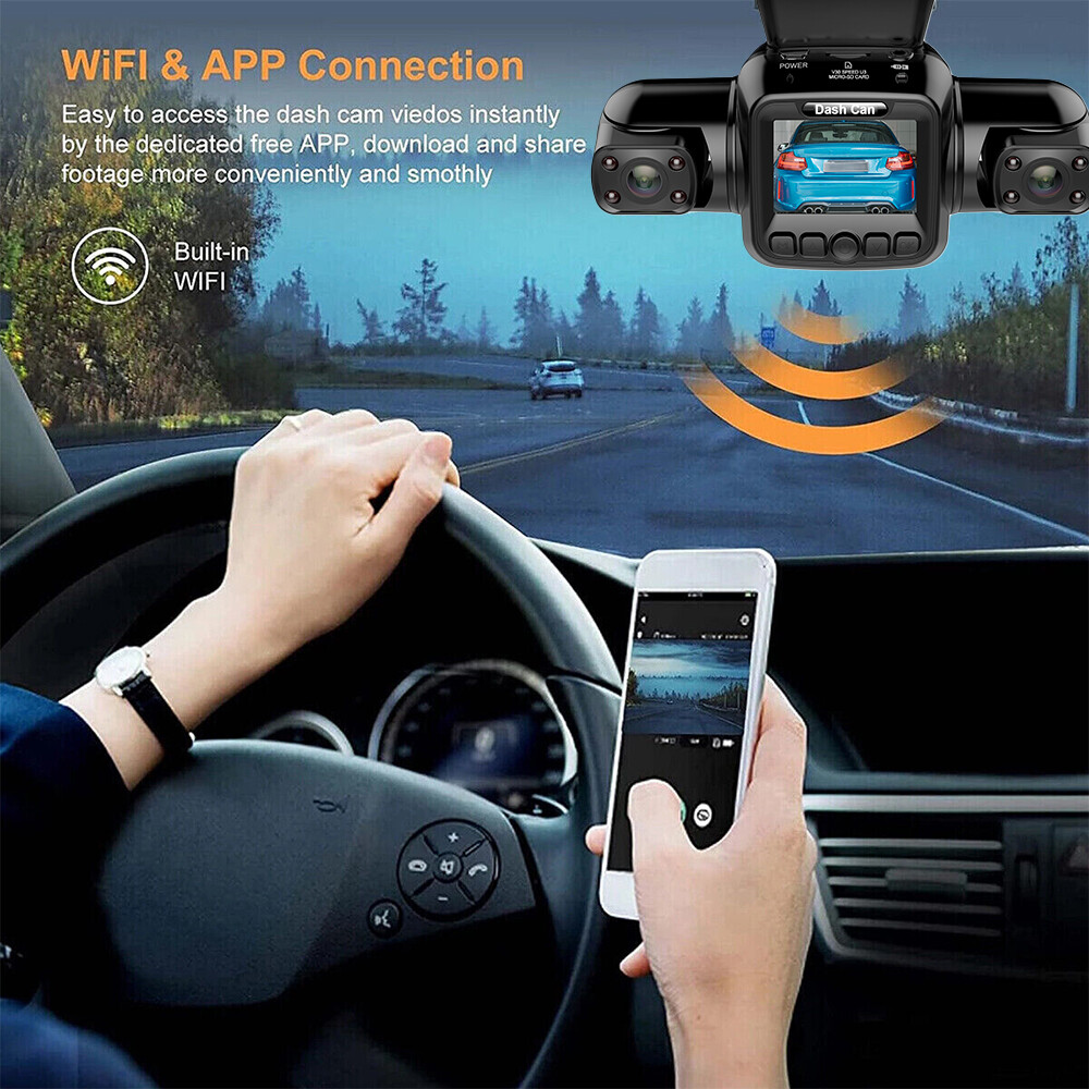 3/4 Channel Dash Cam 360°Panoramic Driving Recorder HD Car Cameras Night Vision