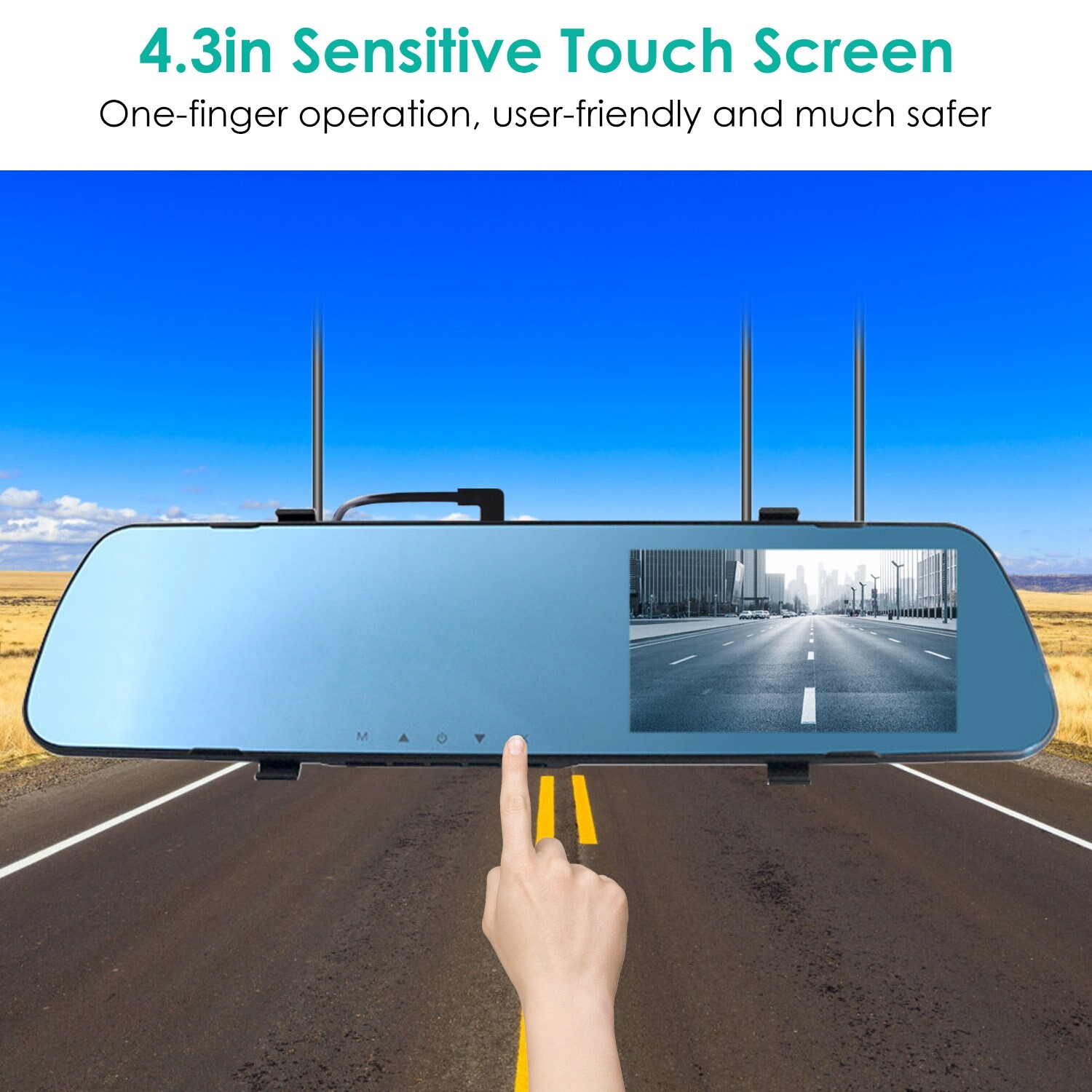 1080P HD Dual Dash Cam Car DVR Video Recorder Front Rear Camera Reverse Parking