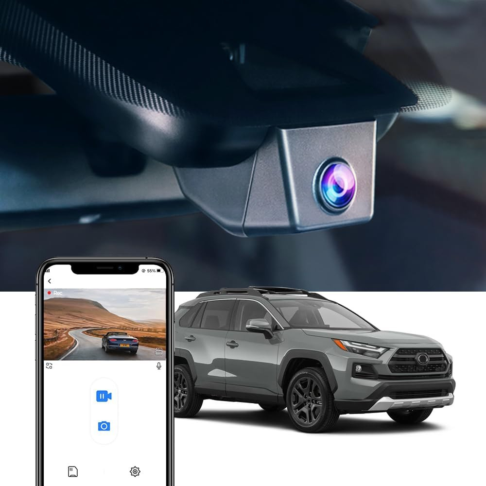 4K Dash Cam Suitable for Toyota RAV4 2022-2025 (Model B/With Vent Hole on Cover)