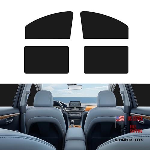 4 PCS Car Side Window Sun Shades, Magnetic Car Front Rear Window Sunshade Black