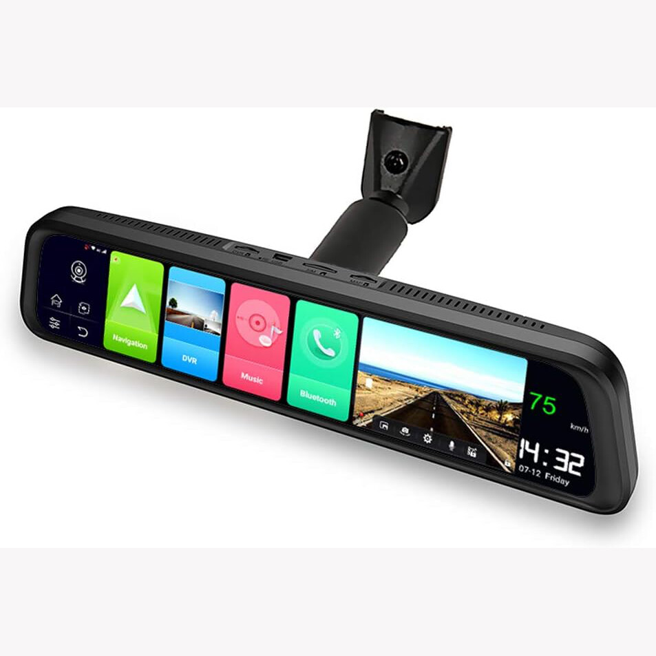 Car DVR Android ADAS Remote Monitor Rear view mirror with DVR camera Dual lens