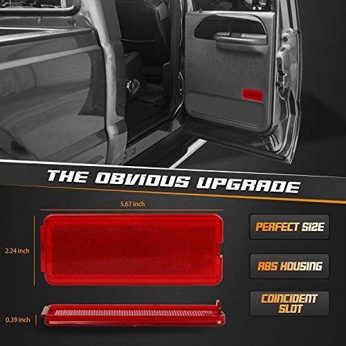 Premium Interior Door Reflectors Red Front & Rear Reflector Red Door Reflector