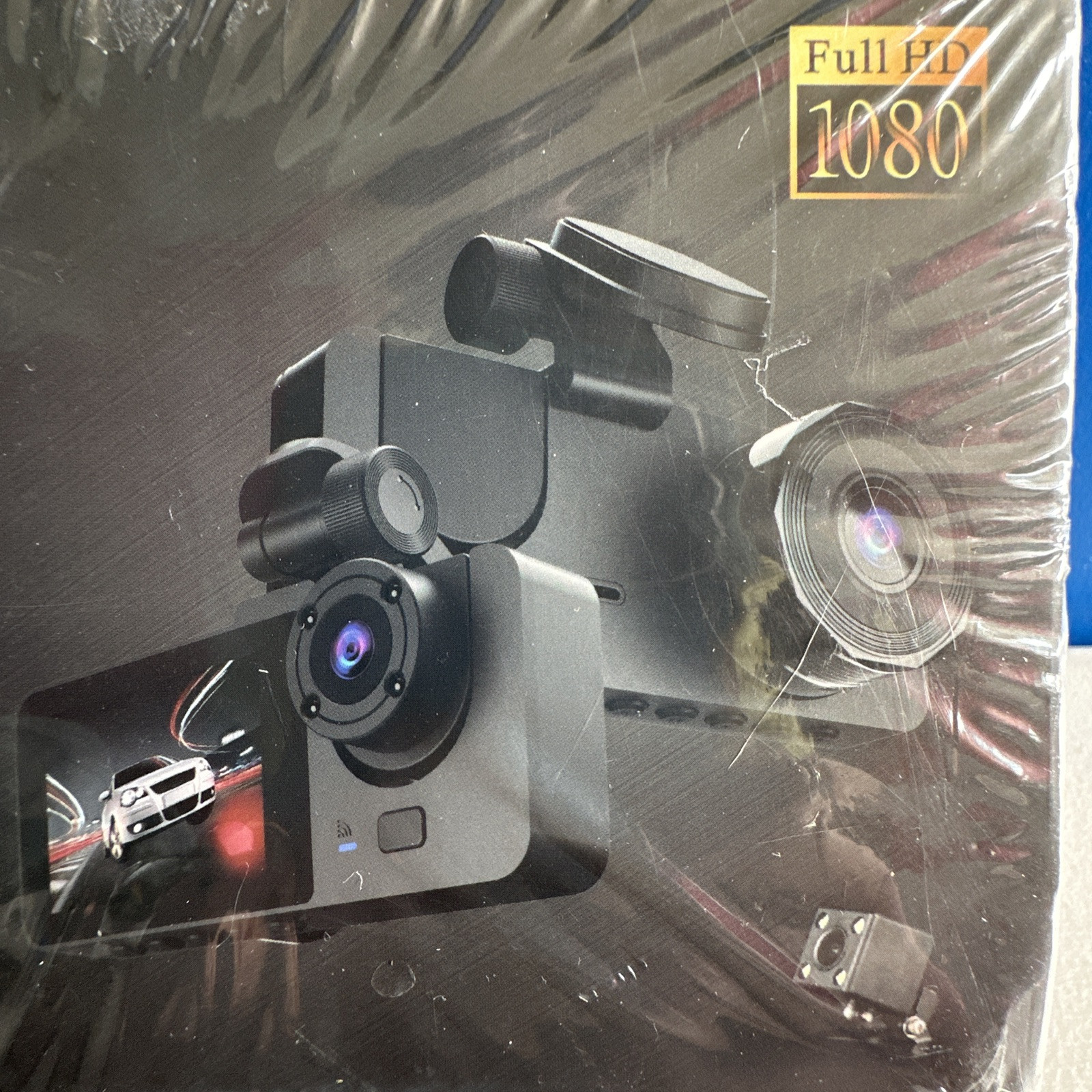 3 Channels 4K Dash Cam 8MP HD Camera Video 2.0″ Display TX1101a Sealed New NIB