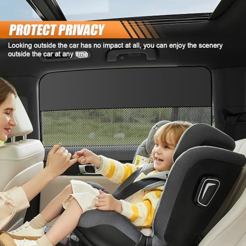 Car Front & Rear Side Window Sunshade, Magnetic Automotive Front & Rear (4PCS)