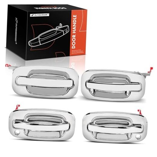 – 4Pcs Exterior Door Handles – Compatible with Chevy Silverado 1500 Chrome