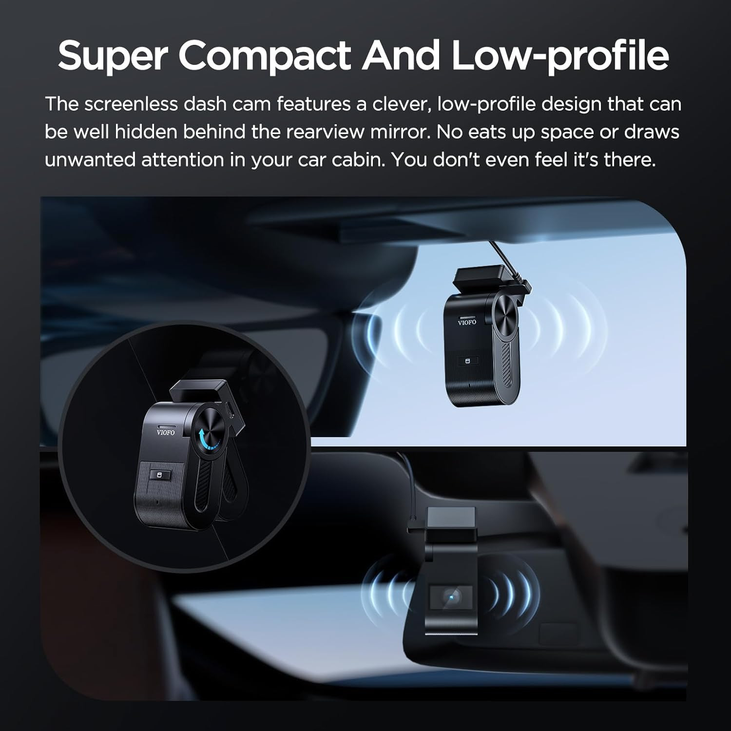 VS1 Mini Dash Cam, 1440P/2K HDR Dashcam, STARVIS 2 Sensor, Free 32GB SD Card, 5G