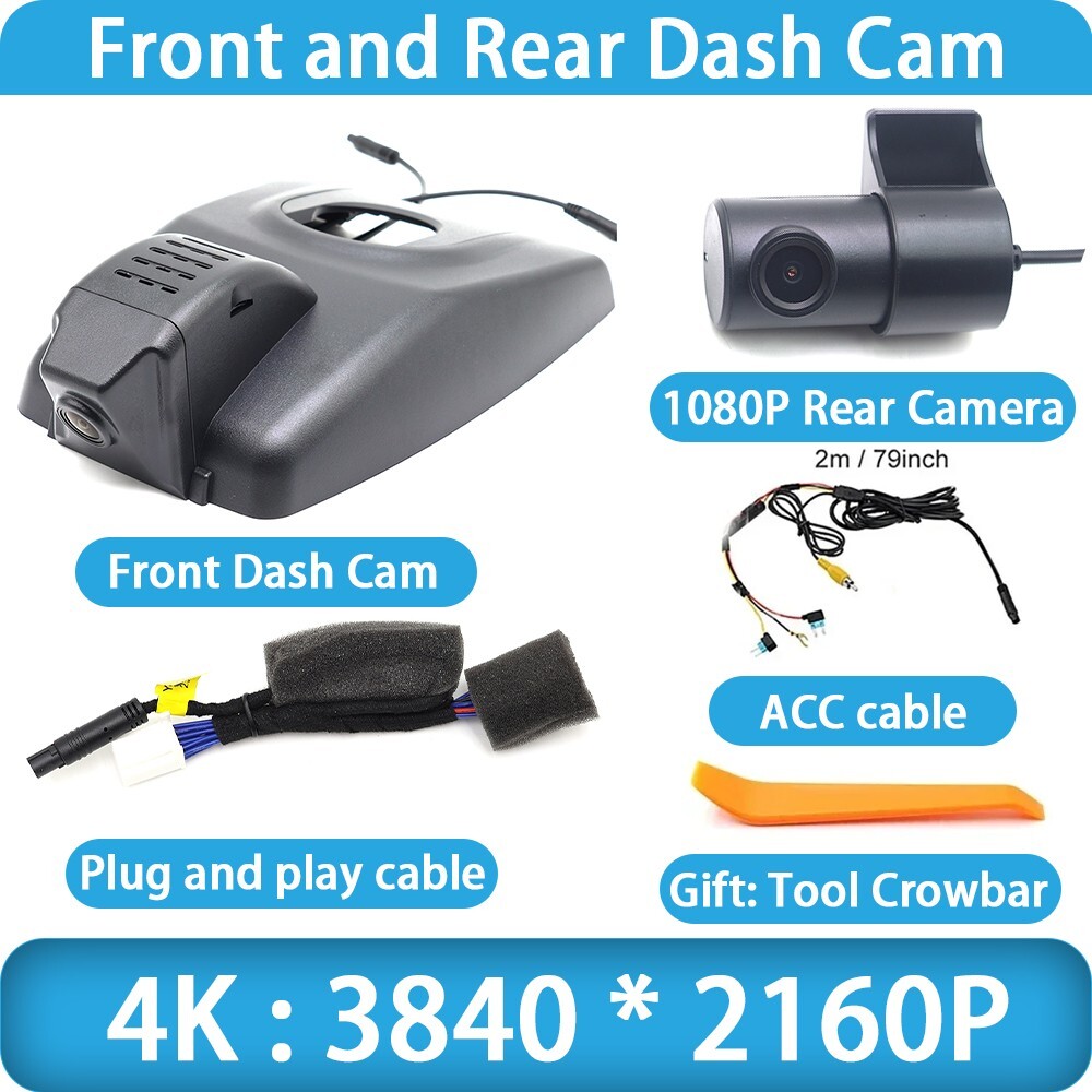 4K UHD Wifi DVR Dash Cam Camera for Toyota Sienna XL40 2021 2022 2023 2024 2025