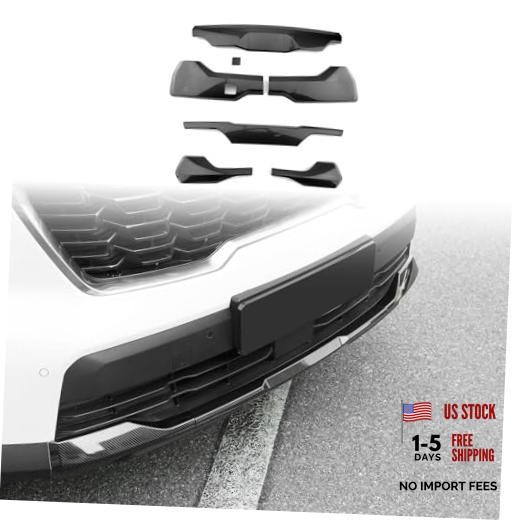 7PCS Front & Rear Bumper Lip Cover Trim Compatible with Carbon Fiber Pattern