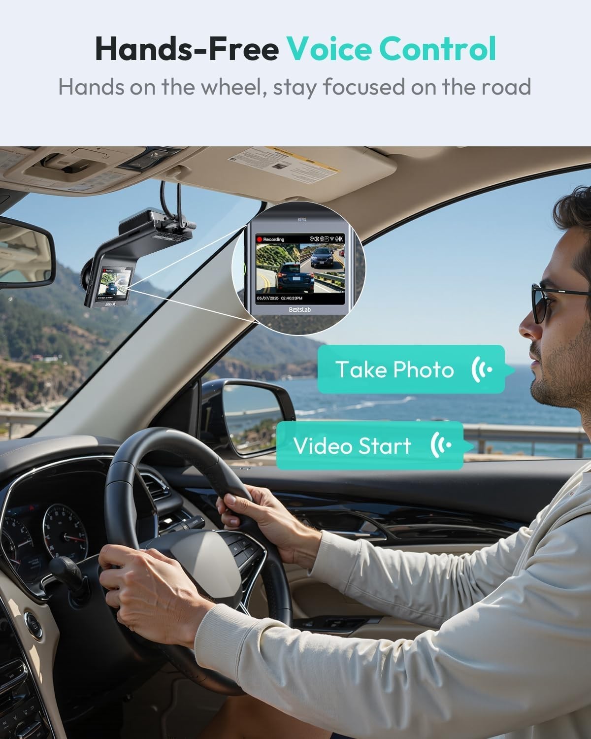 G300 Plus Dash Cam with Voice Control & Night Vision – Front & Rear Coverage