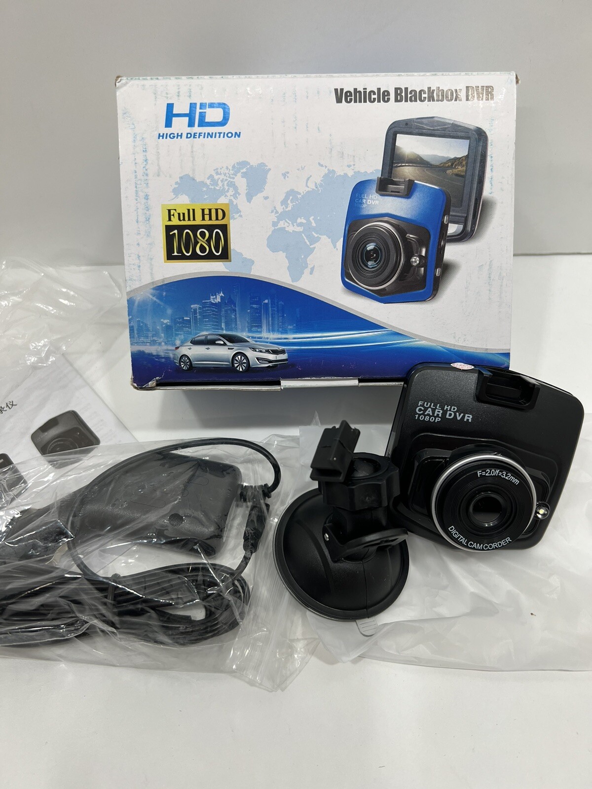 VGUC Vehicle Car Camera Blackbox DVR 2.4″ Screen Full HD 1080P Dash Cam Video