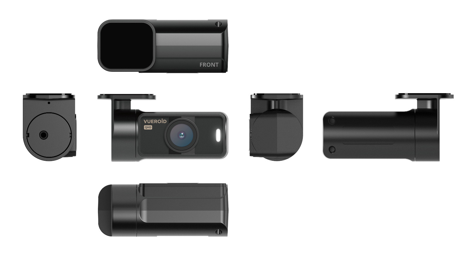 Vueroid D40-Q2 Hidable 2 Channel Dashcam |GPS|Night Vision|Parking Mode (64GB)
