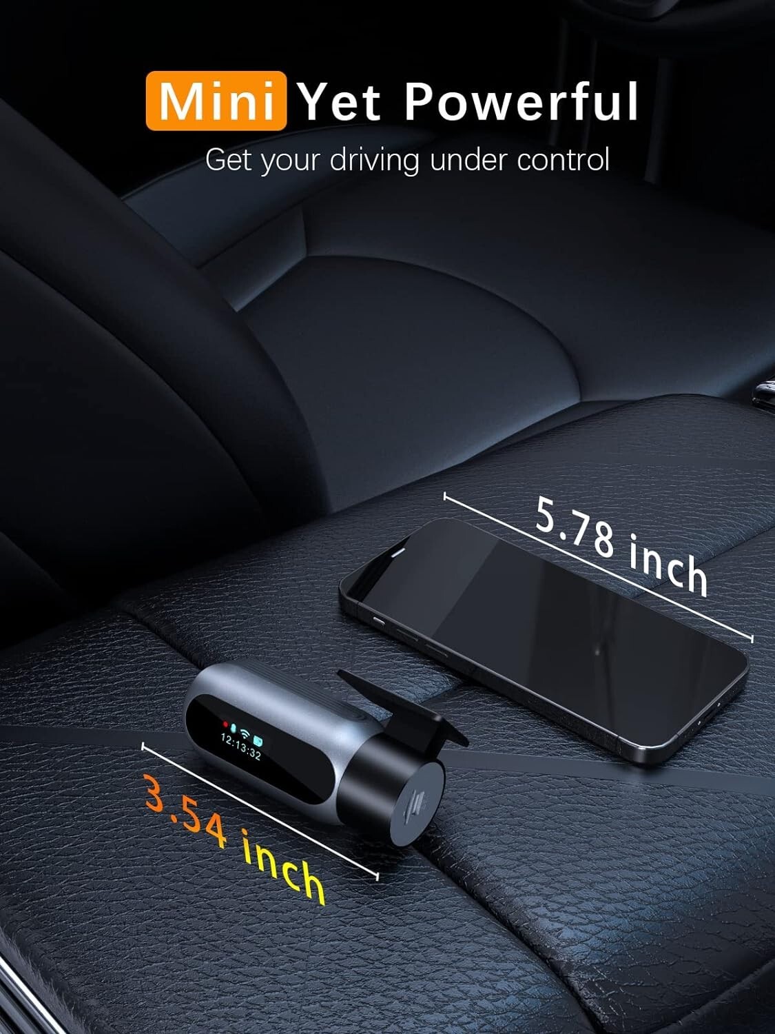 Dash Cam WiFi FHD 1080P Mini Front Dash Camera for Cars with Night Vision