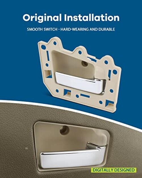 Beige Interior Door Handles – Front Rear Door Handles – Driver Left Passenger