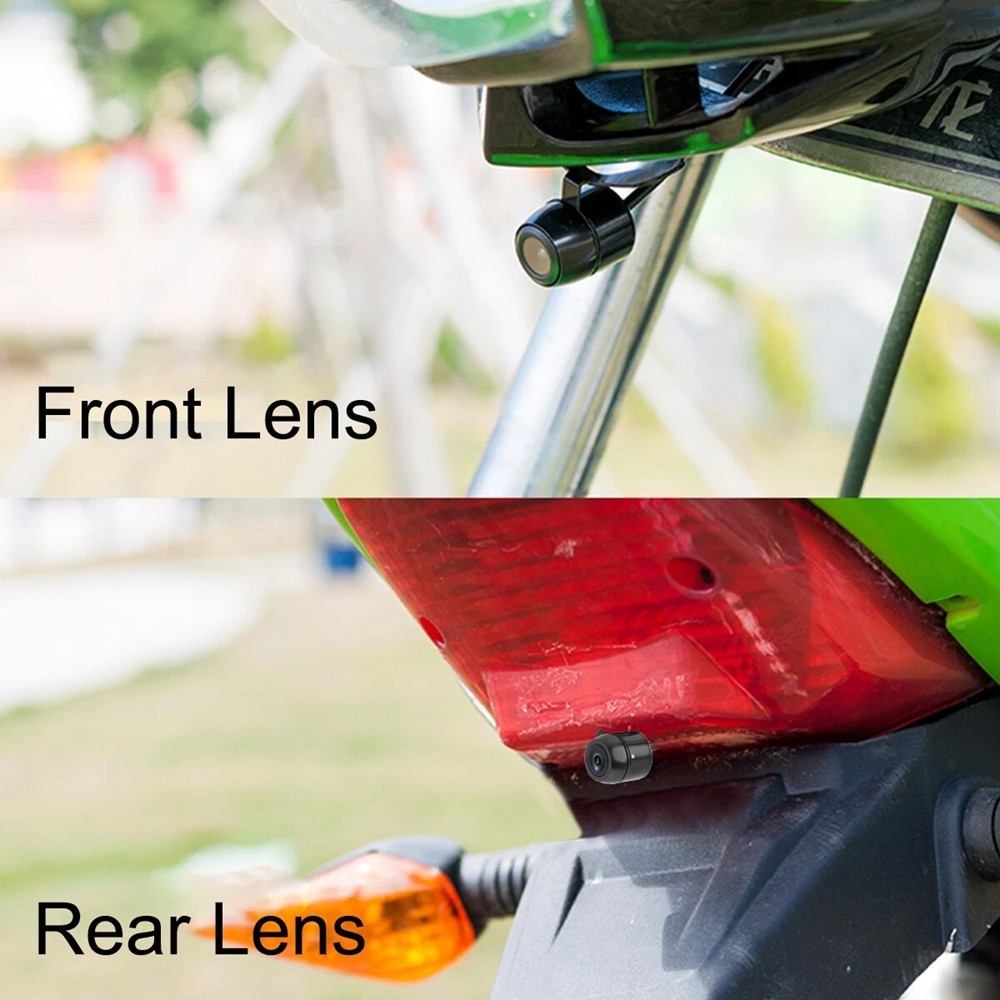 Motorcycle Dash Cam 2.8 inch HD 1080P Motorcycle Front and Rear Dual-Lens Camera