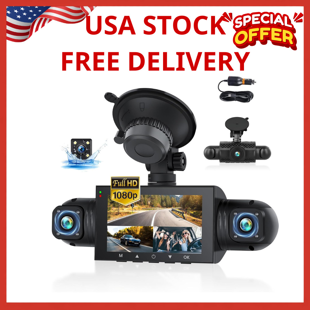 Camara De Para Carro Auto Delantero/Trasero/Interior Dash Cam