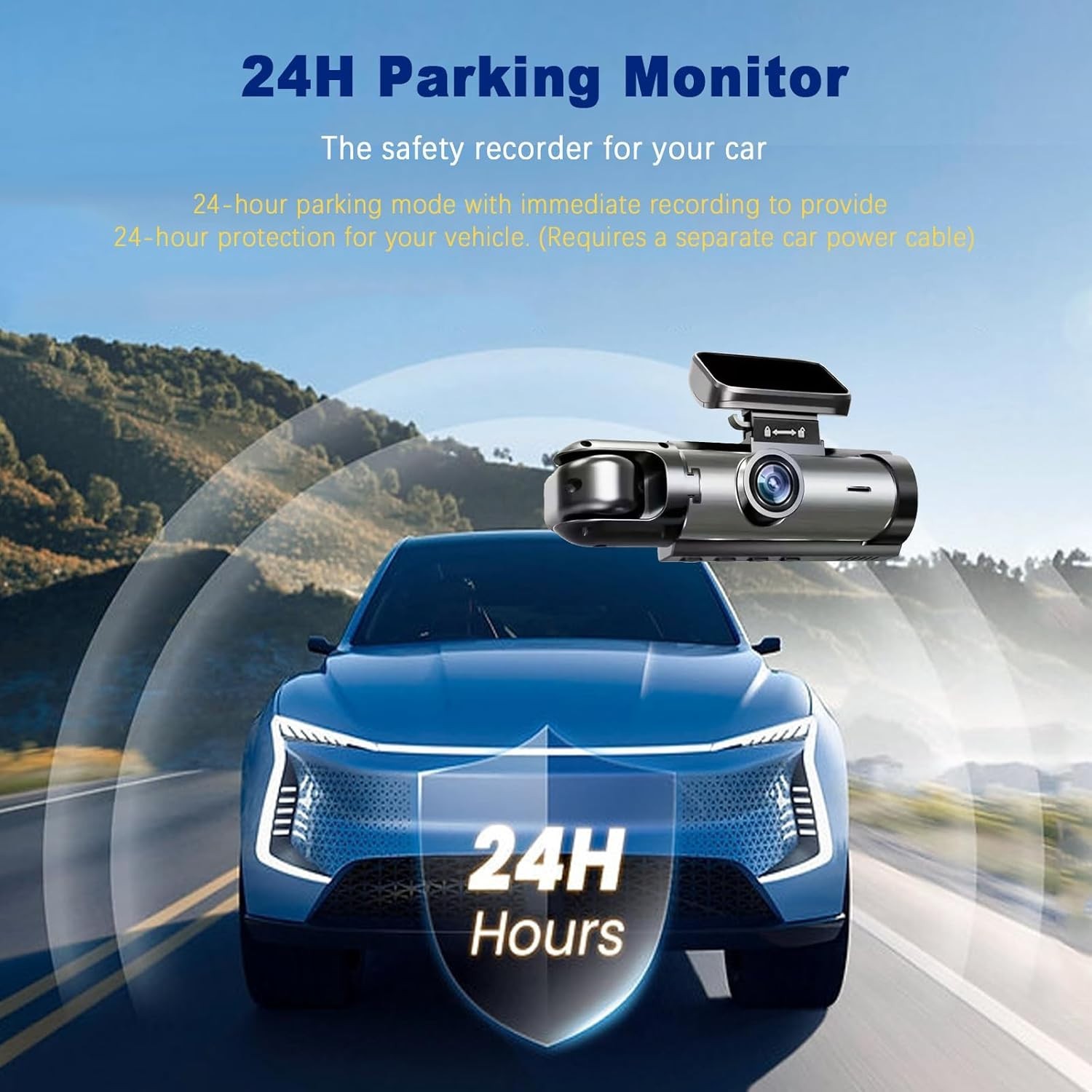 Dash Cam Front & Inside 1296P Dual Dash Cams Driving Recorder 32GB TF Card Night