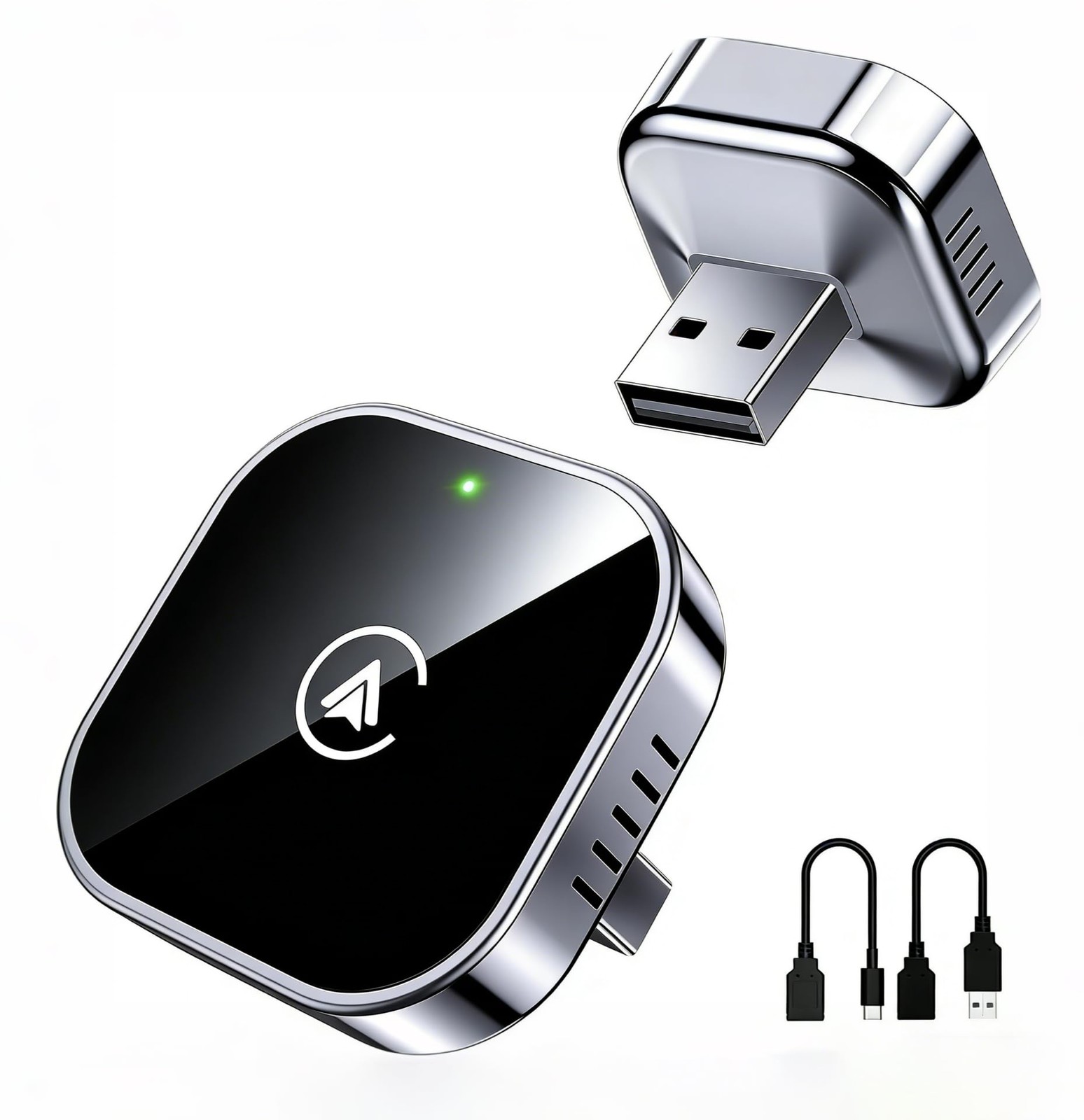 2-in-1 Wireless CarPlay and Android Auto Adapter, 2026 Upgraded Wired to Wire…