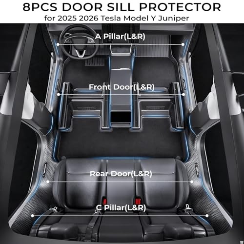 8Pcs Door Sill Protector for Tesla Model Y Juniper 8pcs model y juniper 2025