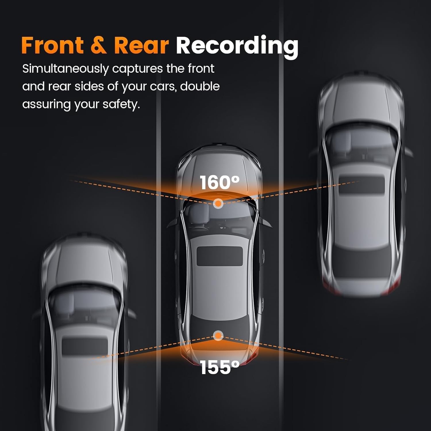 1080P Dual Dash Camaras De Seguridad Grabadora Para Carro Auto Frontal Y Trasera
