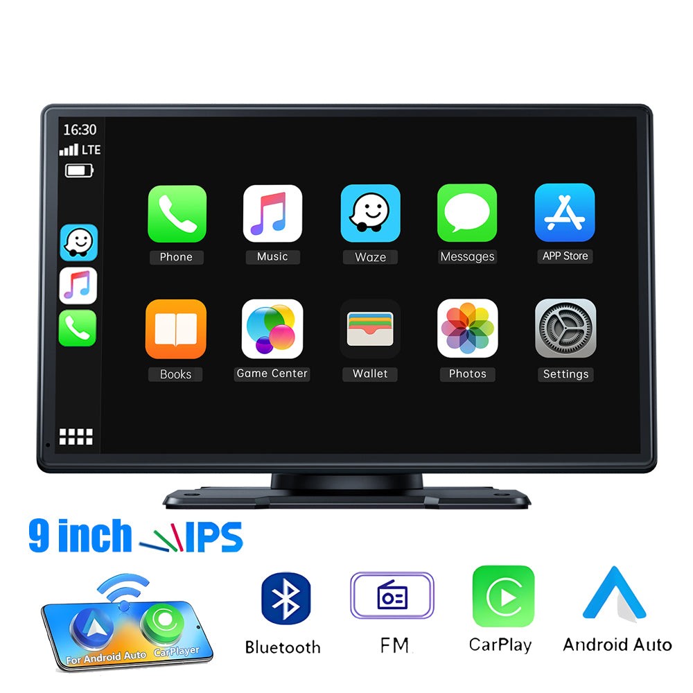 CarPlay Screen Portable Wireless CarPlay&Android Auto Voice Control Mirror Link