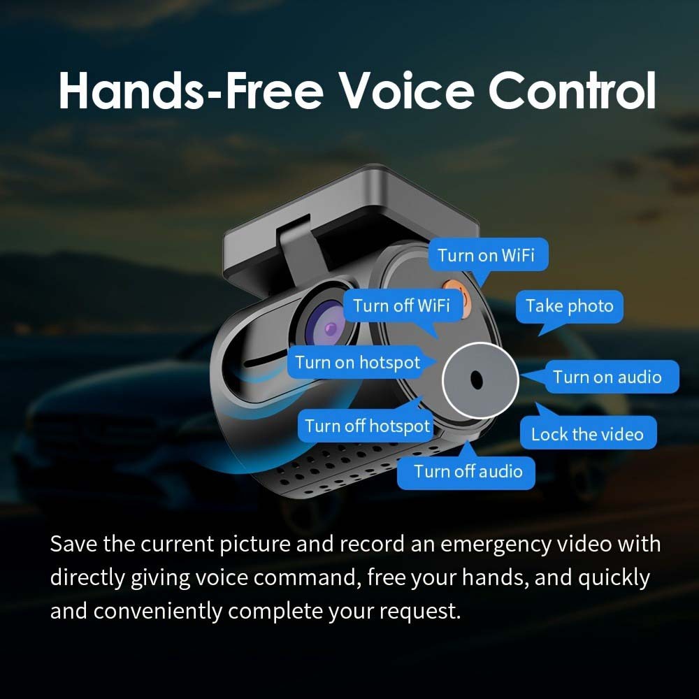 Anti Heat Super Capacitor Dash Camera WDR Correction Mobile Wifi View fits SUVs