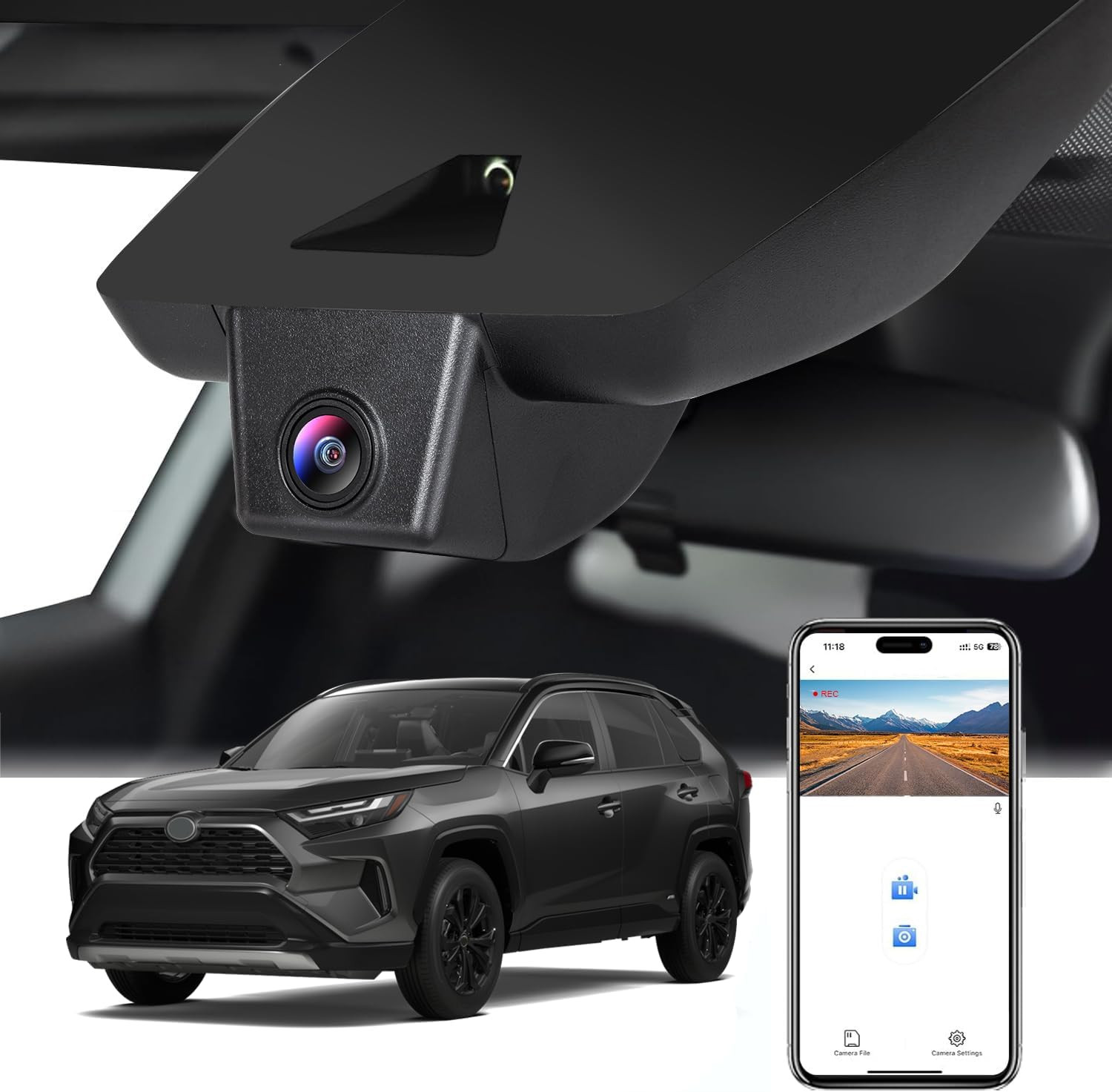 4K Dash Cam for Toyota RAV4 2022-2024 LE Limited SE Adventure XLE Premium XSE