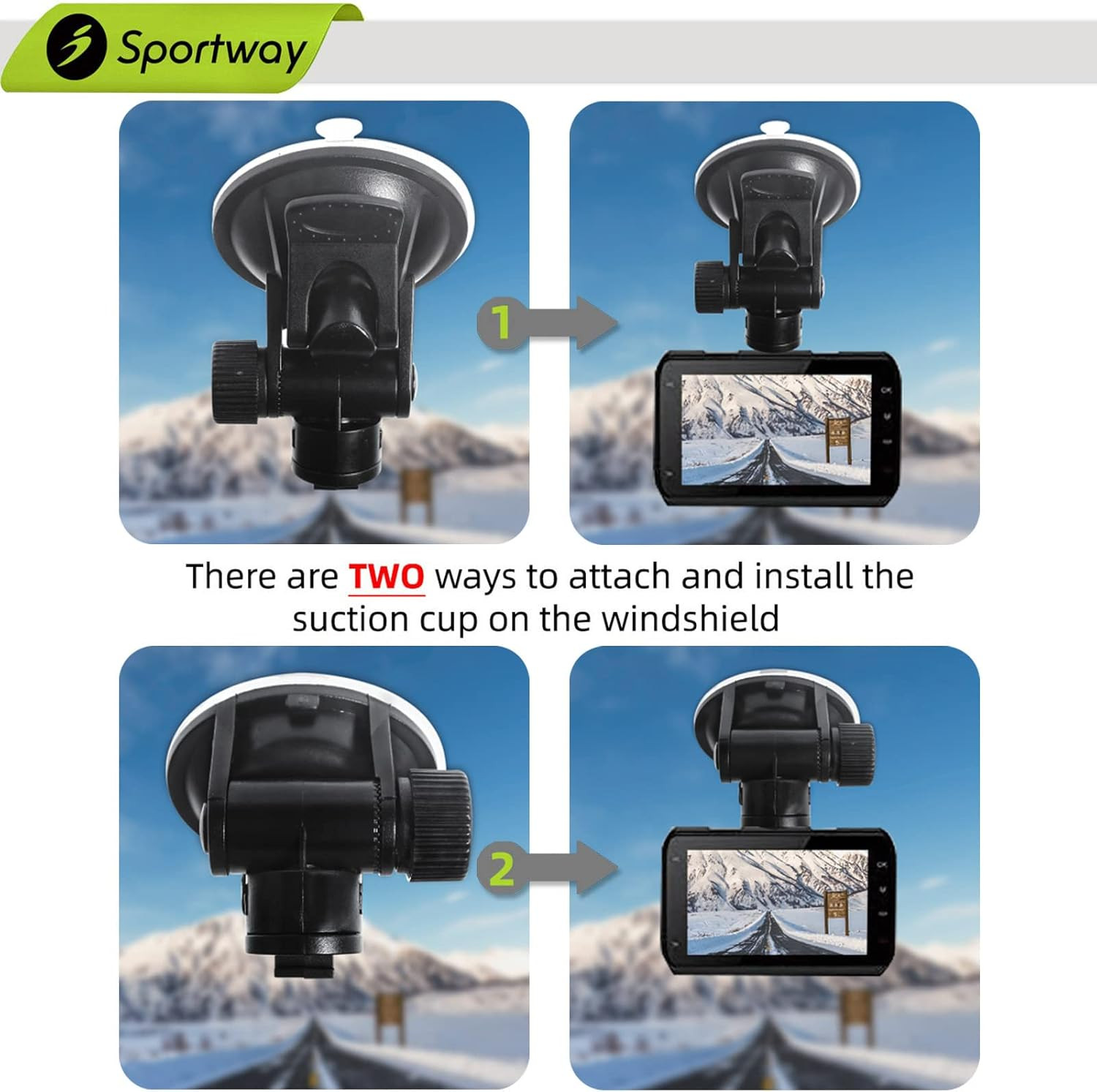 S40 Dash Cam Suction Mount (3rd Gen) with10pcs 360 Rotating Joints Compatible…